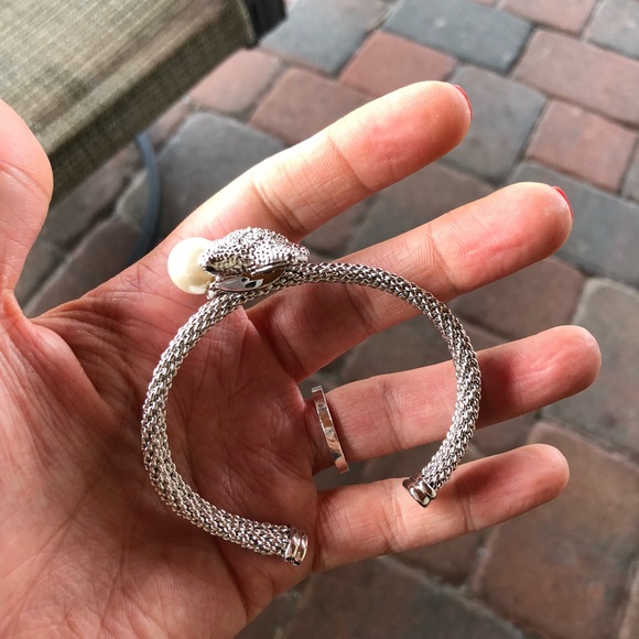 STARFISH AND PEARL SILVER BRACELET - Picture 4 of 5